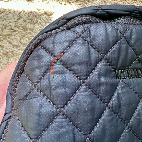 MZ Wallace Black Camouflage Mini Quilted Backpack Puffer Size M - Picture 14 of 16